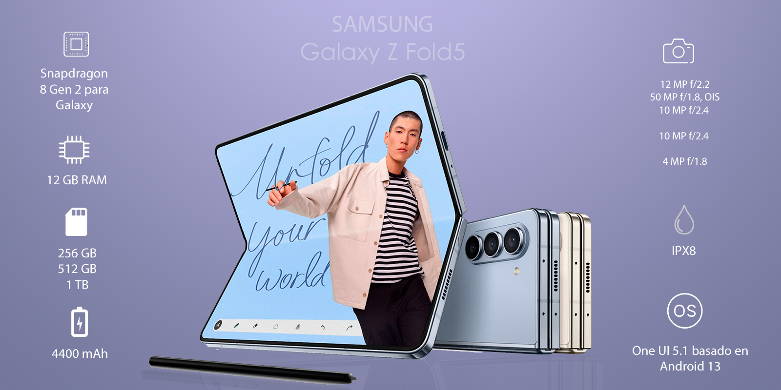 Samsung Galaxy Z Fold5 especificaciones