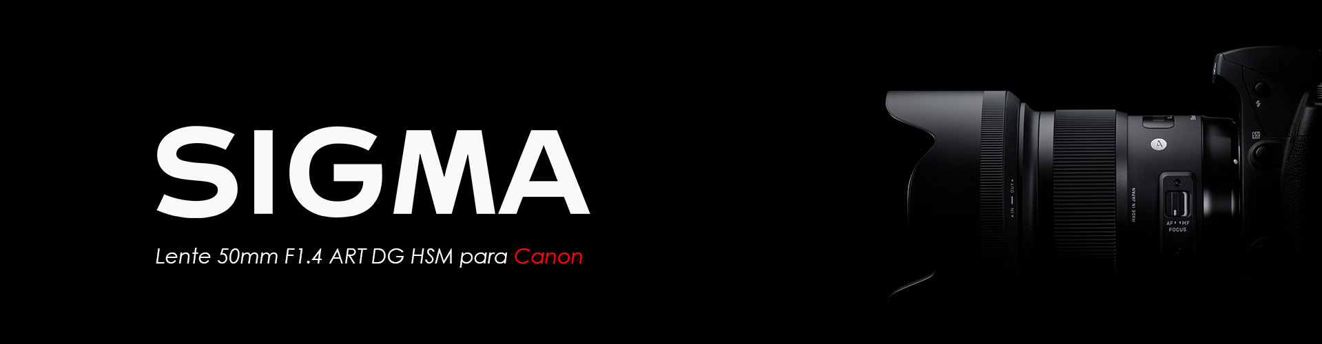 Banner Sigma 50mm f1.4 para canon