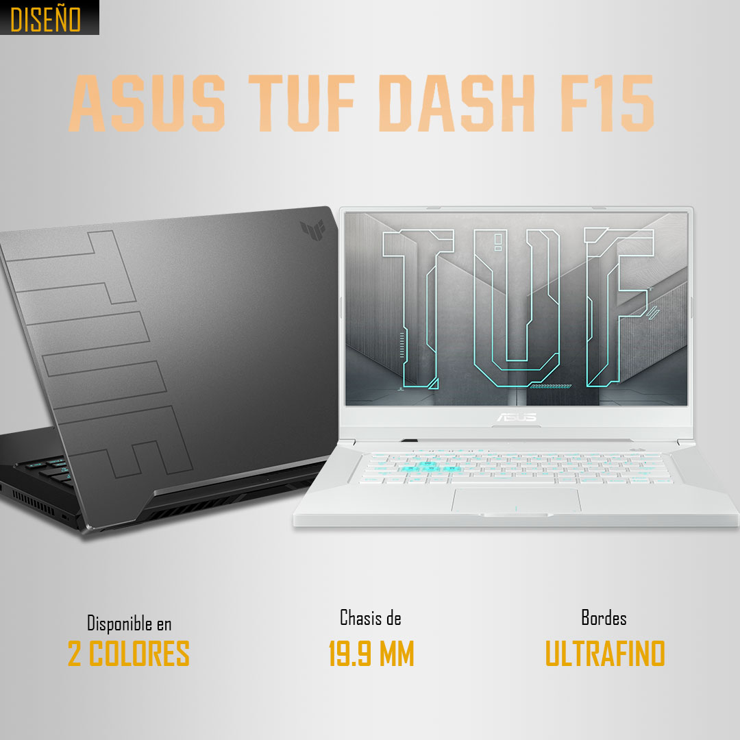 Diseño de la ASUS TUF DASH F15