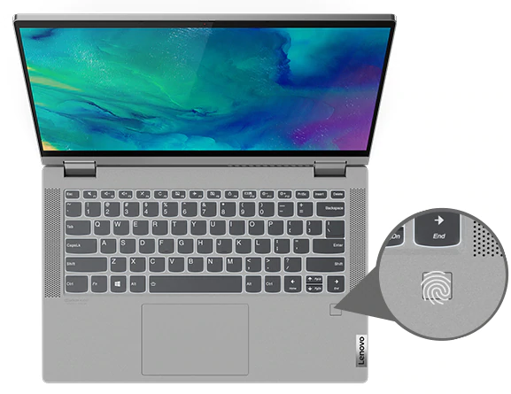 Lenovo ideapad flex 5 14 con lector de huellas