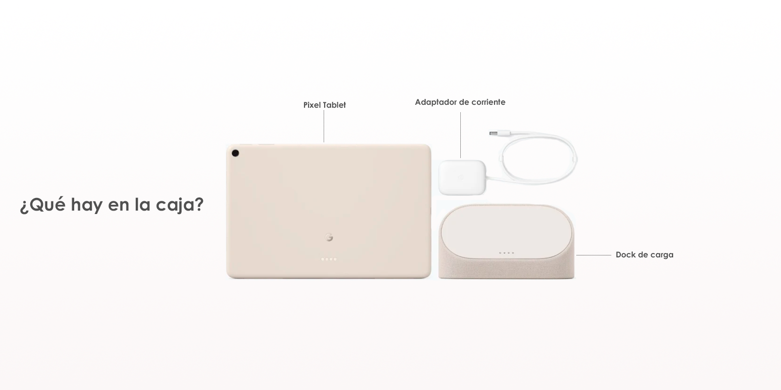 Pixel tablet qué incluye la caja