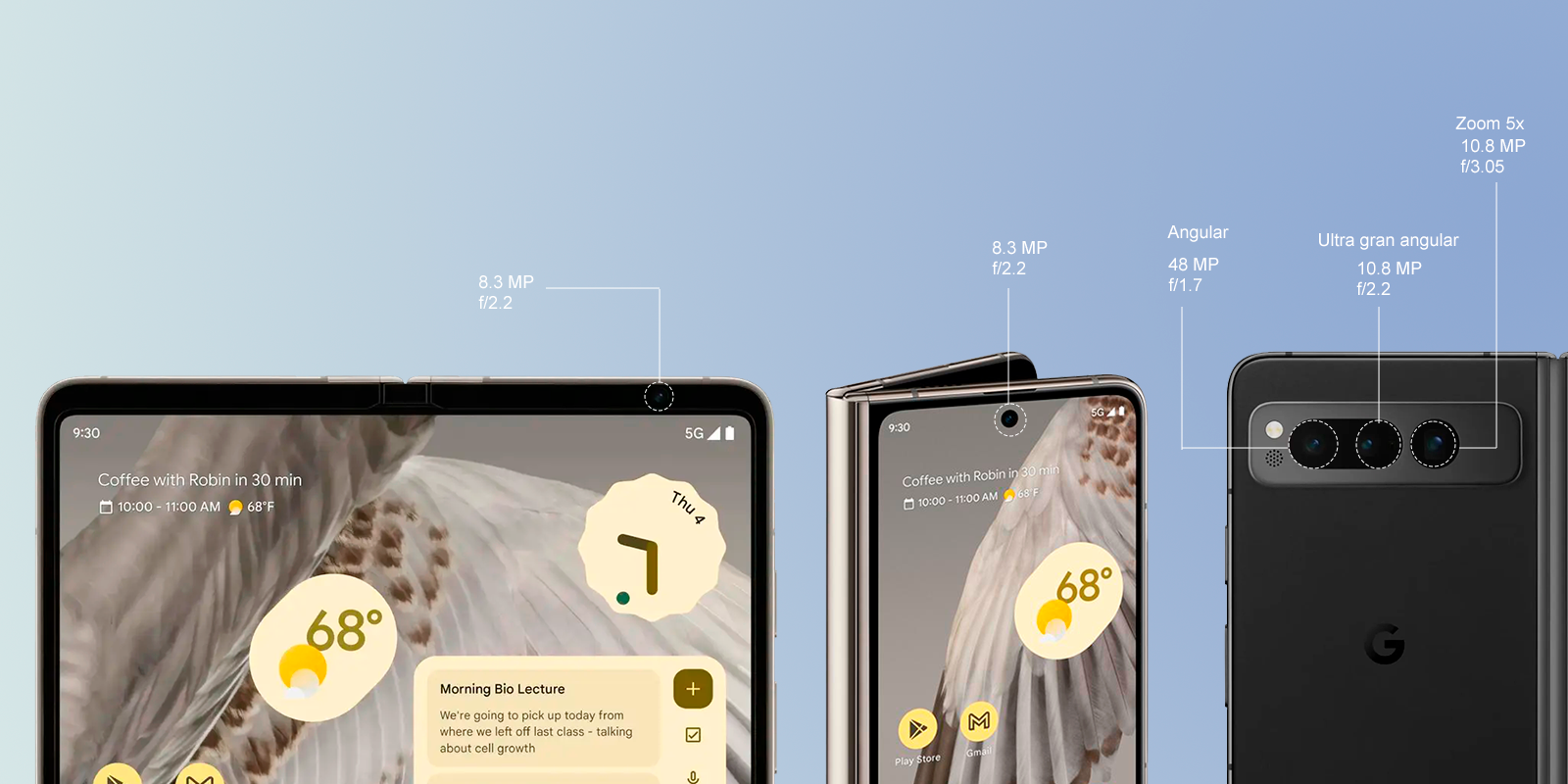 google pixel fold cámaras