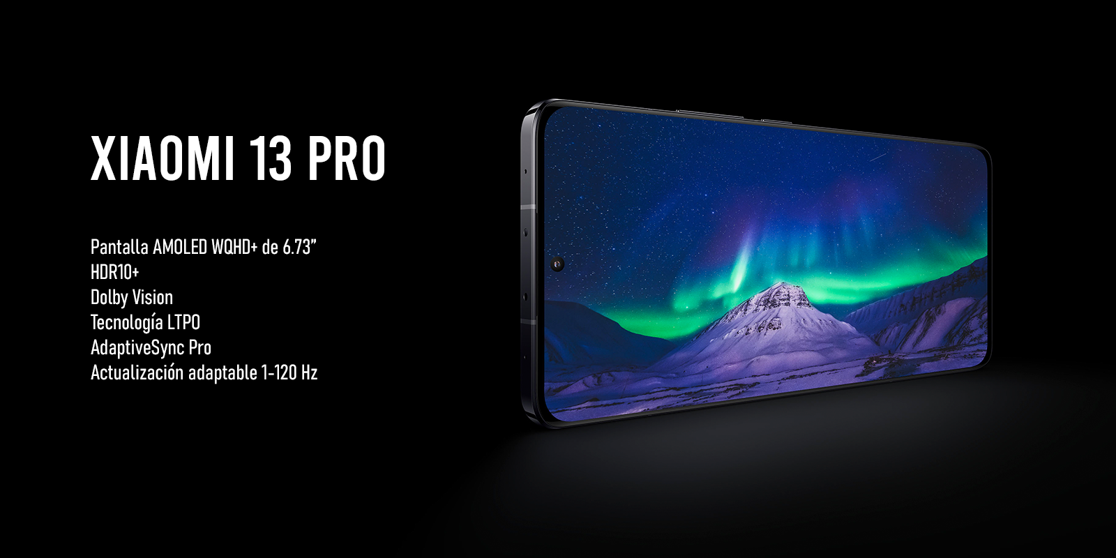 Xiaomi 13 pro pantalla AMOLED 120 Hz de actualización