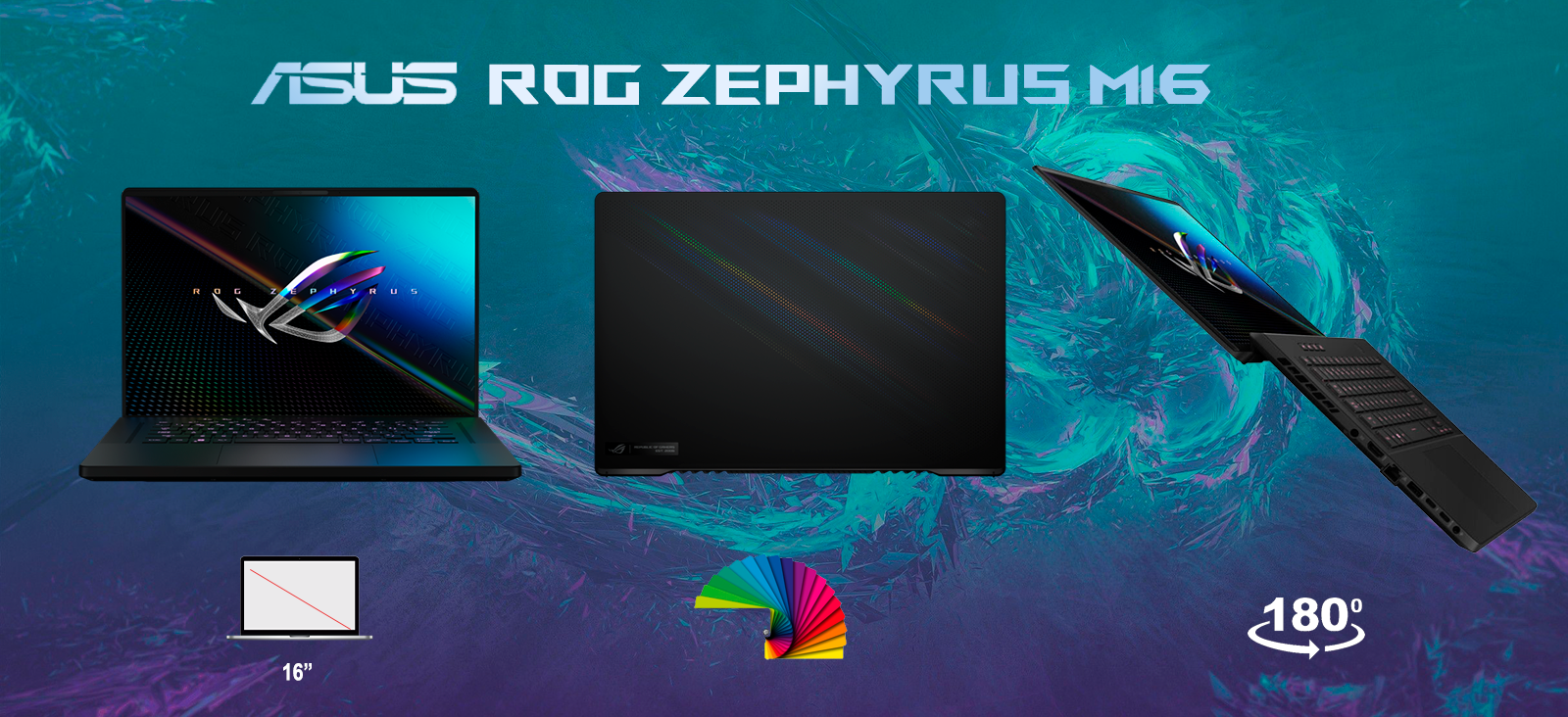 Diseño de la asus rog zephyrus m16