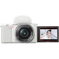 Sony ZV-E10 Mirrorless Camera with 16-50mm Lens (ILCZV-E10L) (White)