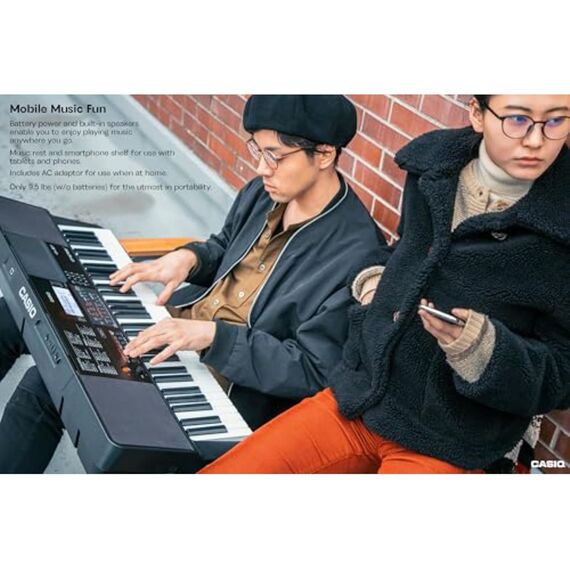 Teclado Musical Casio Portable CT-X700 61 Teclas Negro
