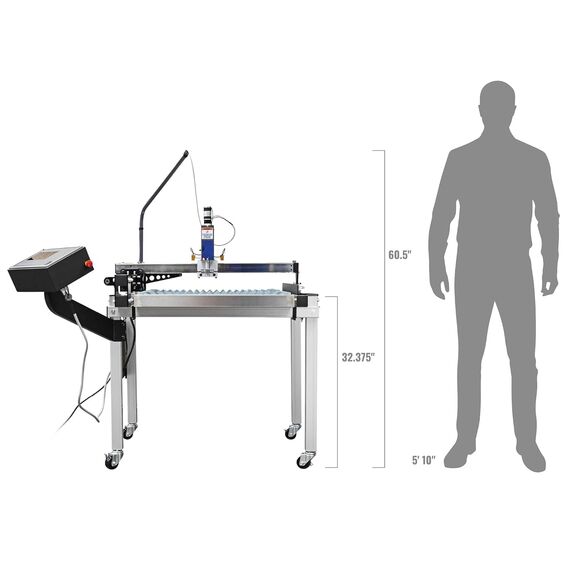Mesa de Plasma CNC 60 × 60 cm (Cortadora y soplete incluido)