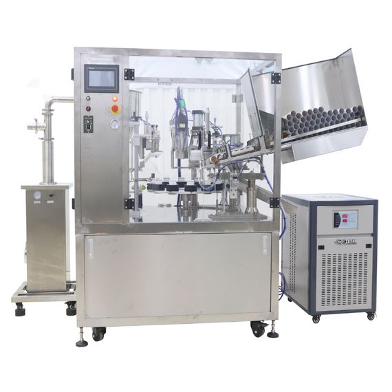 Máquina Industrial para Envasado y Sellado de Tubos Cosméticos