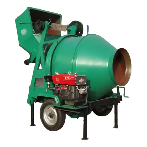 Mezclador de hormigón con batería de carga automática