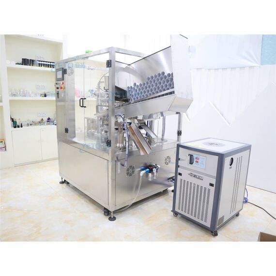 Máquina Industrial para Envasado y Sellado de Tubos Cosméticos