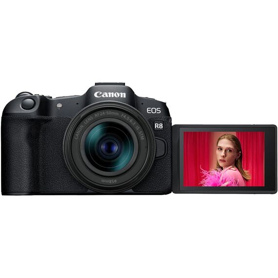 Cámara Canon EOS R8 Negra con Lente RF 24-50mm