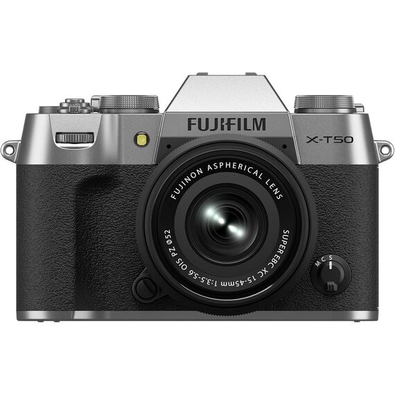 Fujifilm X-T50 Mirrorless con lente XC 15-45mm F/3.5-5.6 (Plata)