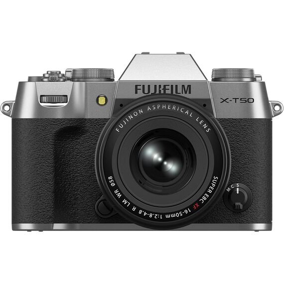 Fujifilm X-T50 Cámara Digital sin Espejo XF16-50mmF2.8-4.8 R LM WR Kit de Lentes - Plata