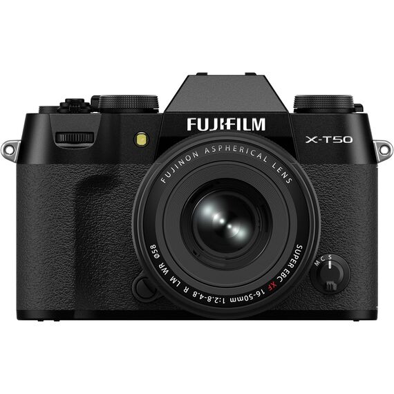 Fujifilm X-T50 Cámara Digital sin Espejo XF16-50mmF2.8-4.8 R LM WR Kit de Lentes - Negro