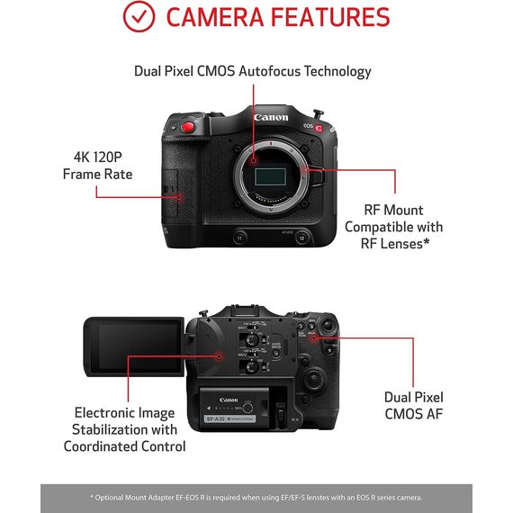 Canon EOS C70 Cinema Camera (RF Lens Mount)