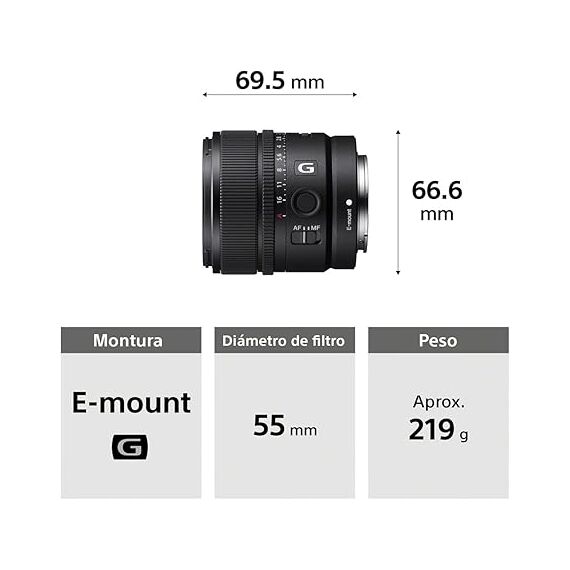 Lente Sony E 15mm F/1.4 G Montura E Aps-c Gran Angular