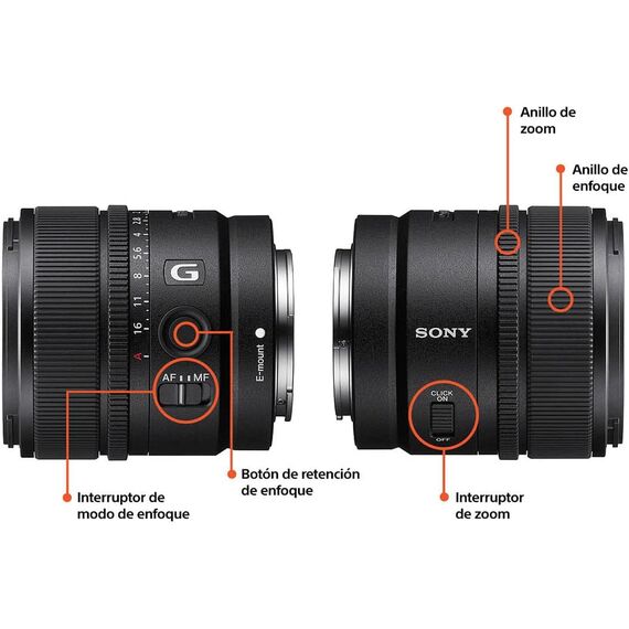 Lente Sony E 15mm F/1.4 G Montura E Aps-c Gran Angular